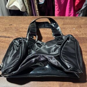 Avon Elegant Black Women's zip top Handbag